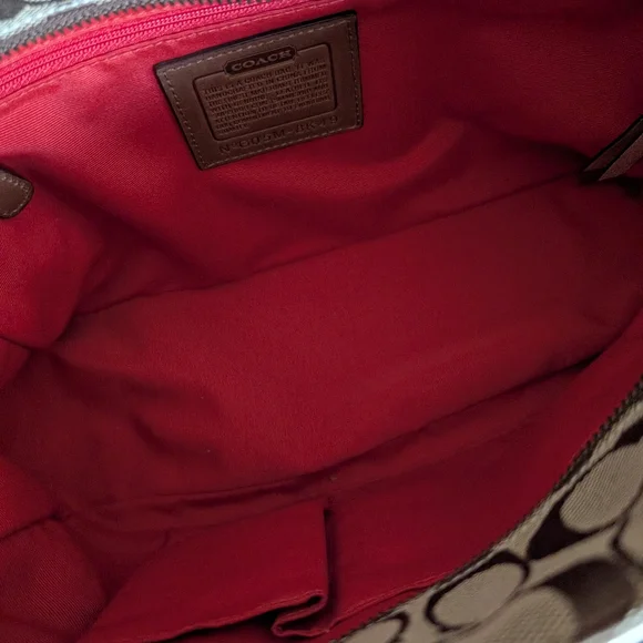 Coach Signature Jacquard Shoulder Bag - Picture 8 of 11